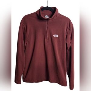 The North Face Womens Brown TKA 100 1/4 Zip Fleece Pullover Medium Sweatshirt